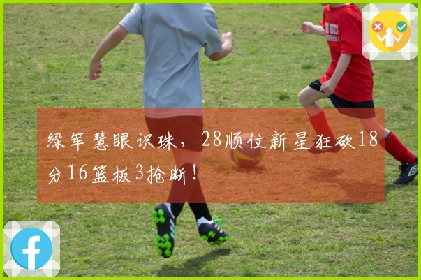 绿军慧眼识珠，28顺位新星狂砍18分16篮板3抢断！